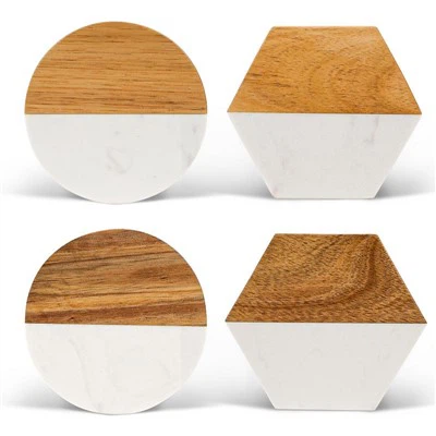 Marmer dan coaster kayu